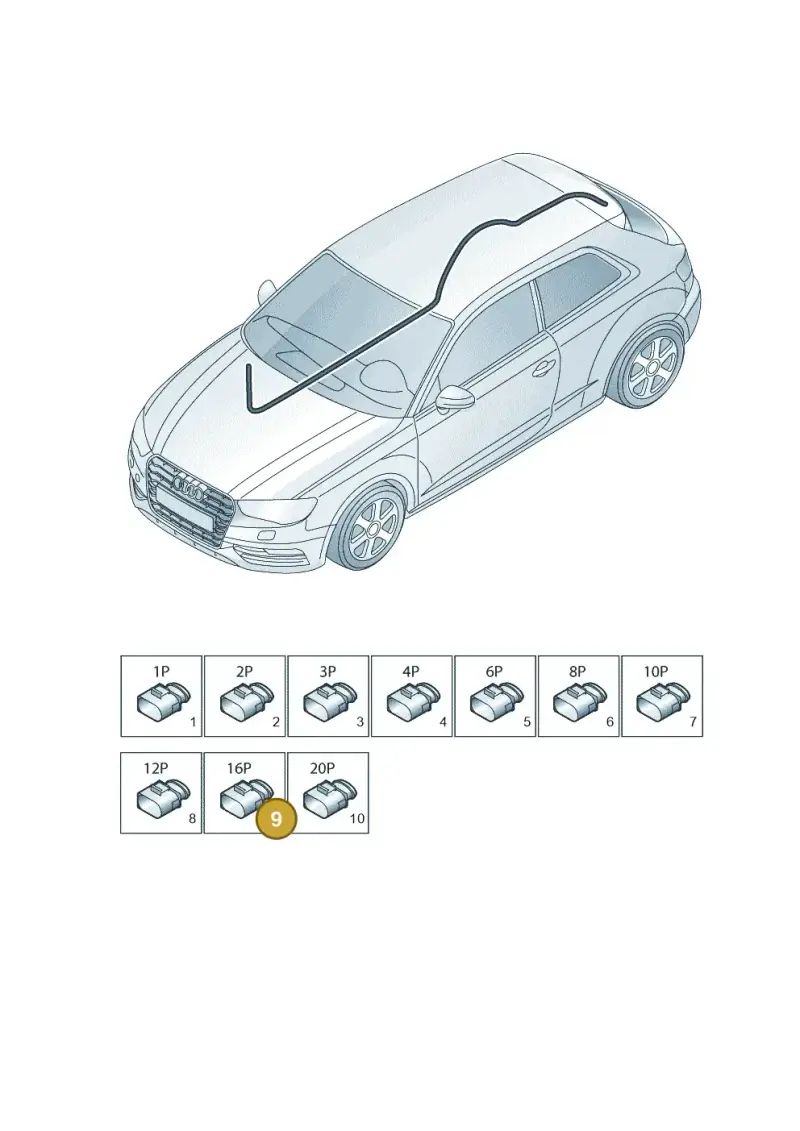 4A0972883C — Audi A3 Sportback (2012-2016) diagram 745971830, position 9