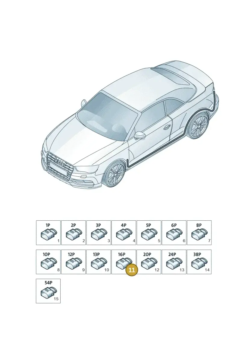 4A0972883C — Audi A3 Cab. 1.4 (2013-2016) diagram 778971820, position 11