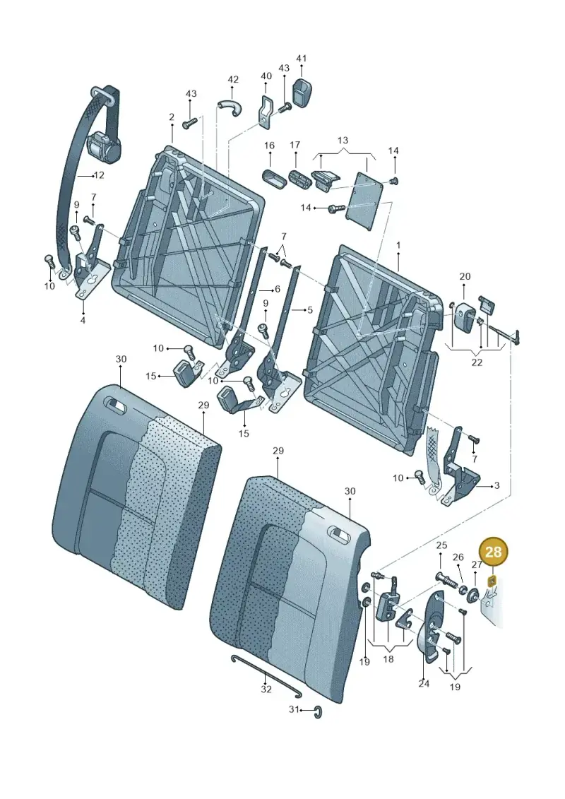4A9809237A — Audi TT Coupe/Roadster (2002-2006) diagram 229885700, position 28