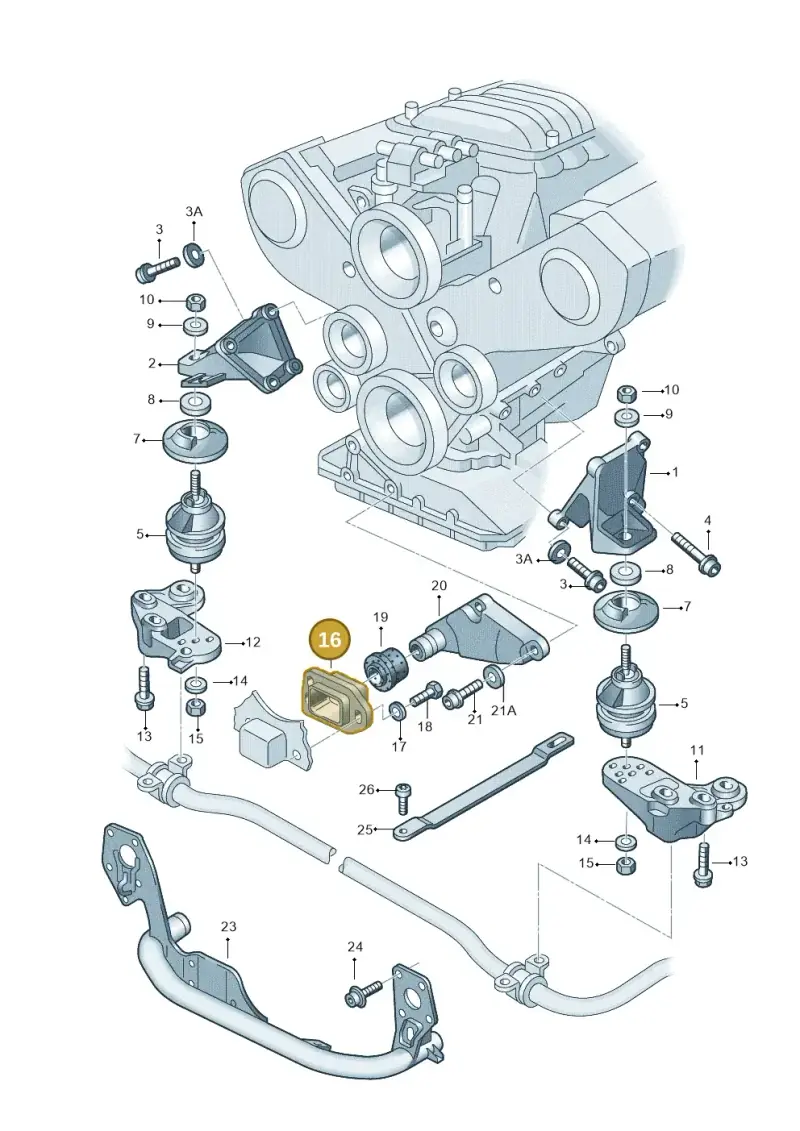 4B0199335L — Audi A6/Wagon/quattro (2001-2004) diagram 156199400, position 16