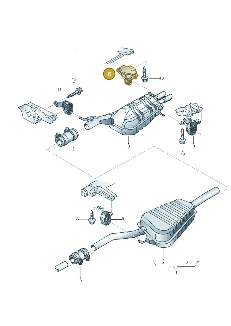 4B0253144K — Audi A4/Av.qu. (1999-2001) diagram 157253800, position 8