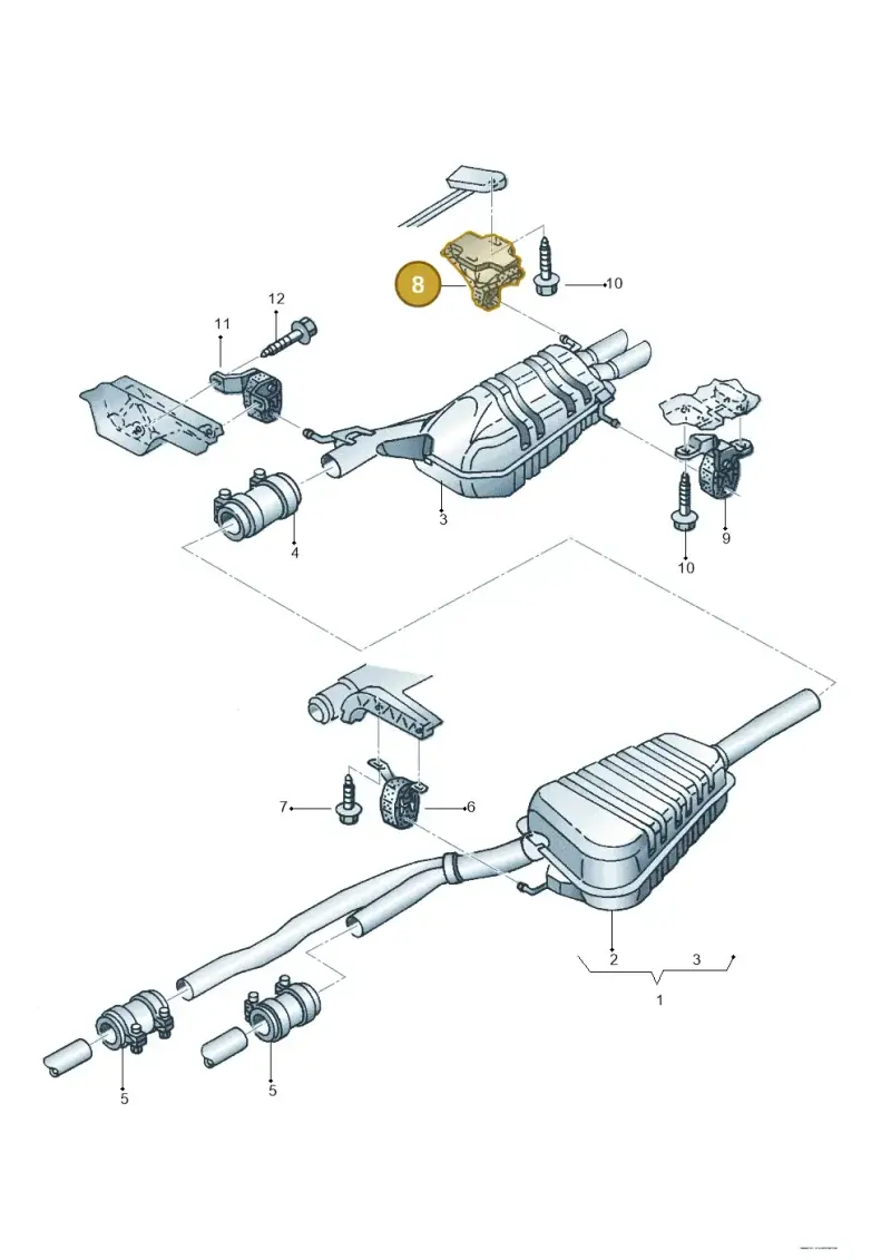 4B0253144K — Audi A4/Av.qu. (1999-2001) diagram 157253900, position 8