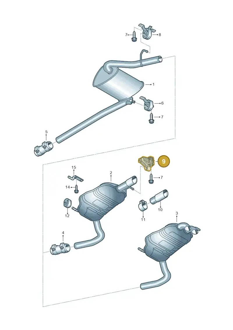 4B0253144K — Audi A4/S4/Av./qu.     05> (2005-) diagram 249253800, position 9