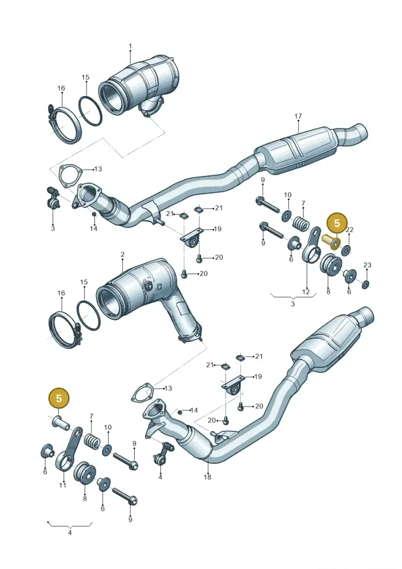 4B0253205C — Audi Q8 Quattro 3,0 (2018-) diagram 819253300, position 5