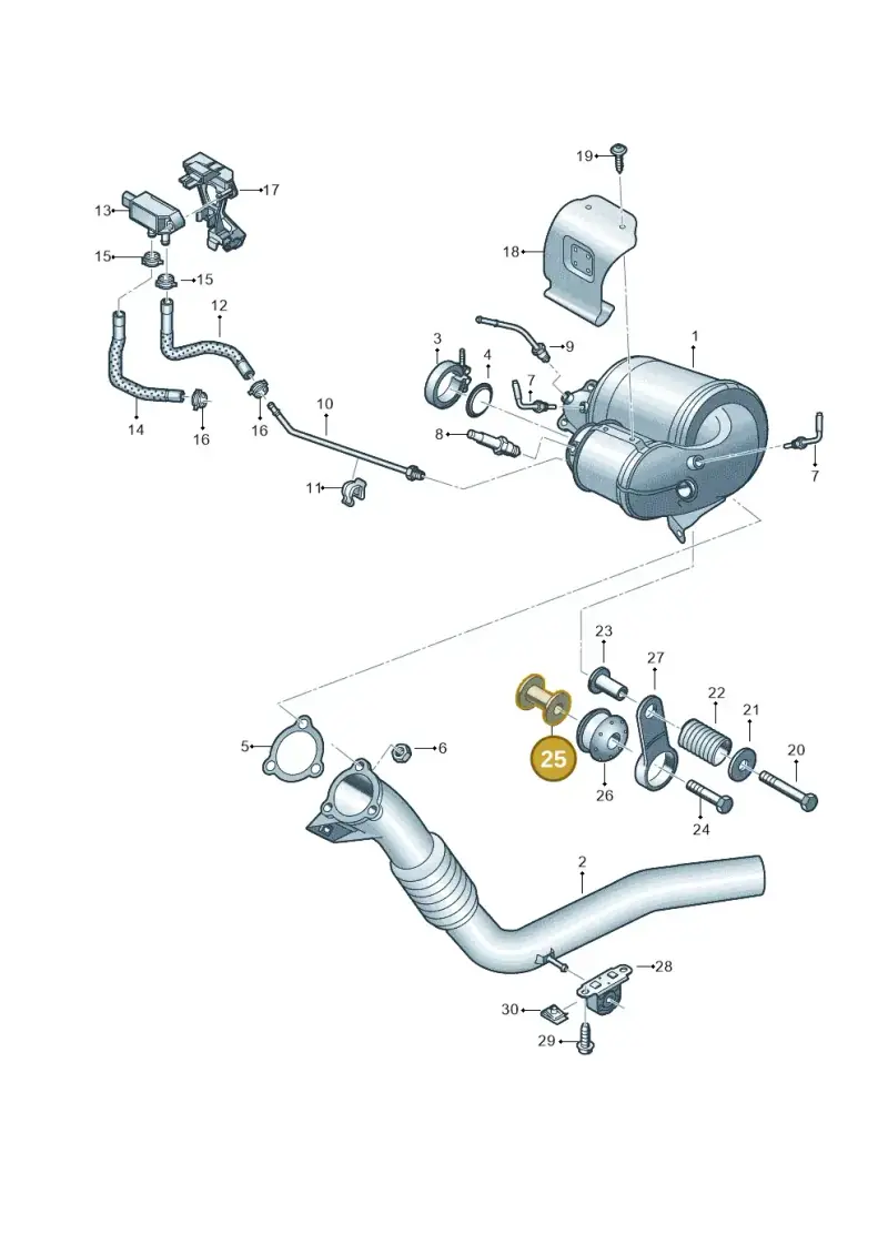 4B0253205D — Audi A6 2.0 (2018-) diagram 435253710, position 25