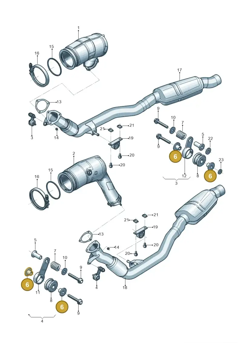 4B0253205D — Audi Q8 Quattro 3,0 (2018-) diagram 819253300, position 6