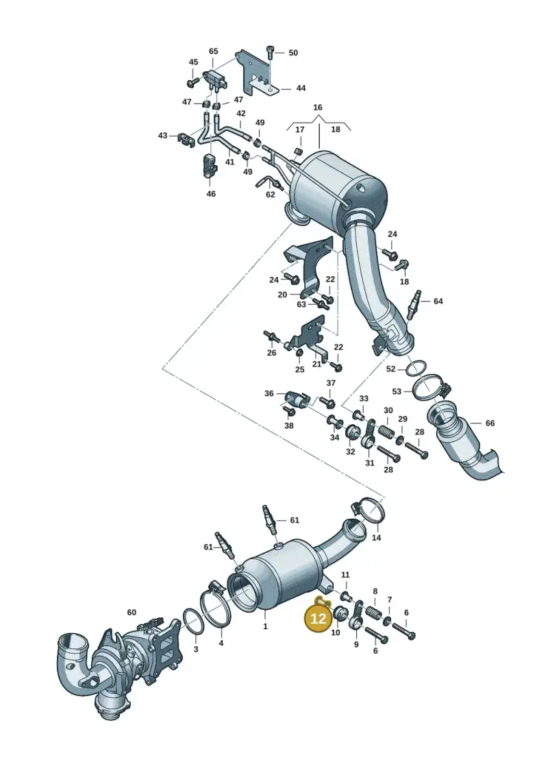 4B0253205D — Audi A5 Limo 2.0 (2024-) diagram 8wk253340, position 12