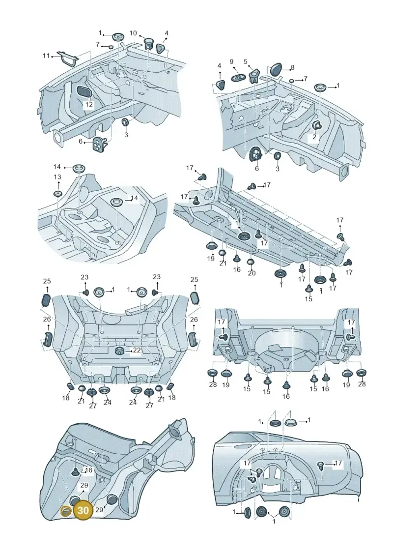 4B0260155 — Audi RS6 qu. (2003-2004) diagram 260803900, position 30