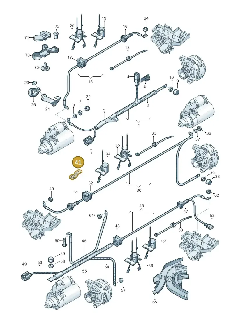 4B0317827L — Audi A6 2.7 TDI (2008-2011) diagram 448972020, position 41