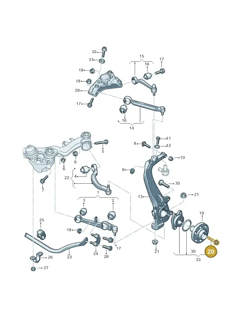 4B0407643A — Audi A6 2.7 TDI (2008-2011) diagram 448407060, position 20