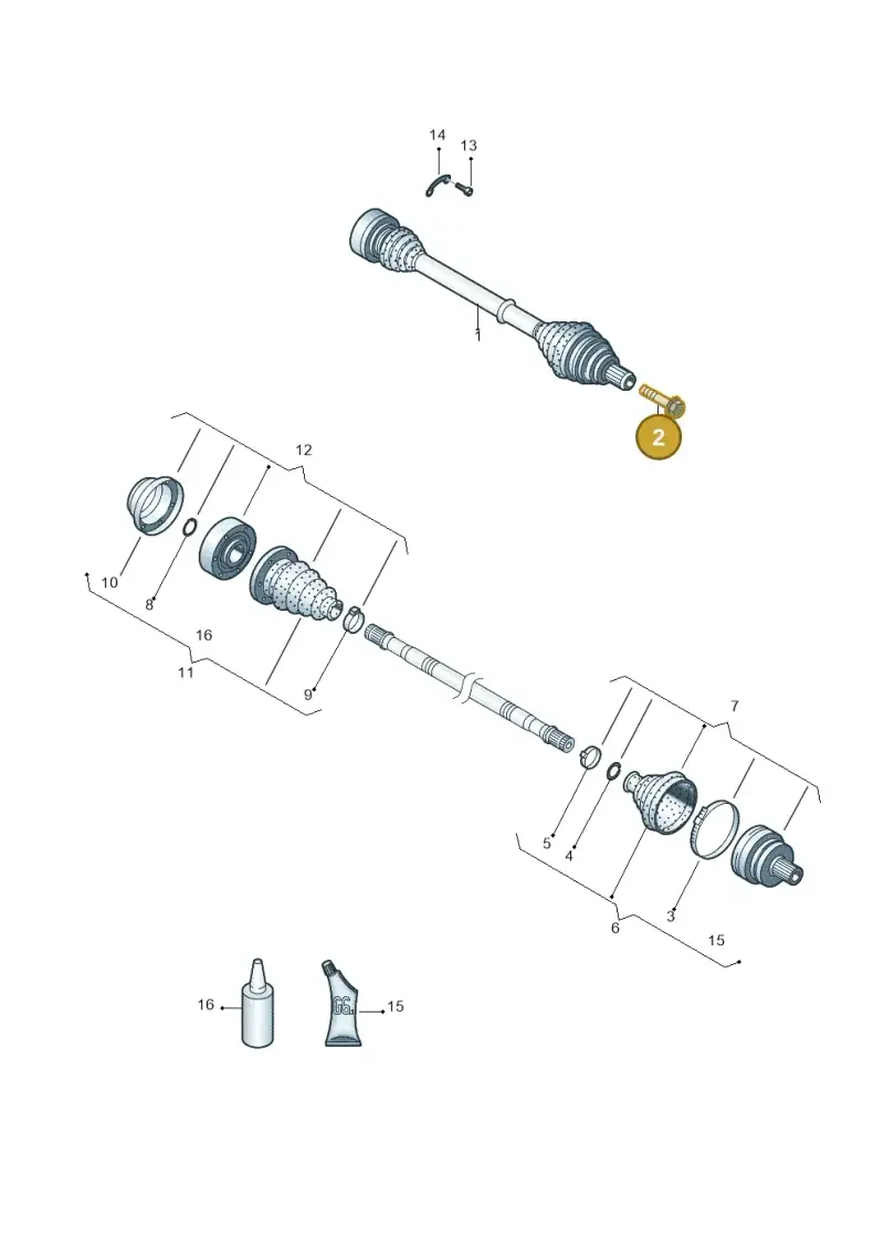 4B0407643A — Audi R8 qu. 5.2 (2012-2015) diagram 618407300, position 2