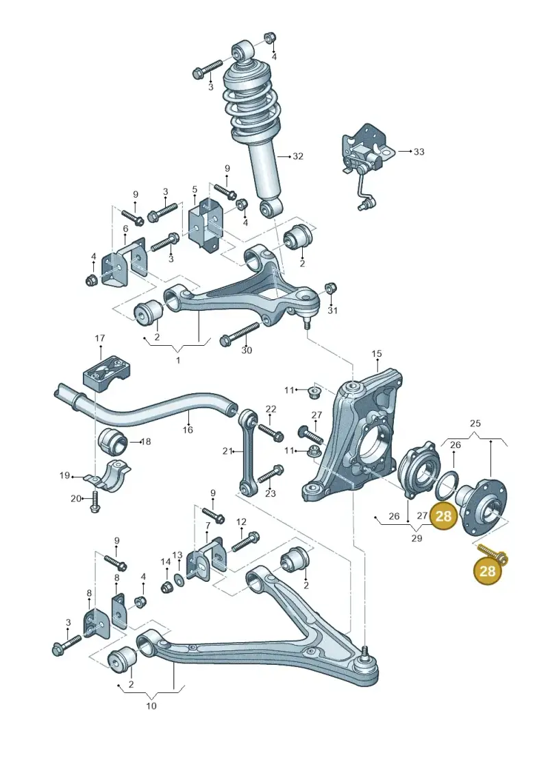 4B0407643A — Audi R8 qu. 5.2 (2012-2015) diagram 752407000, position 28