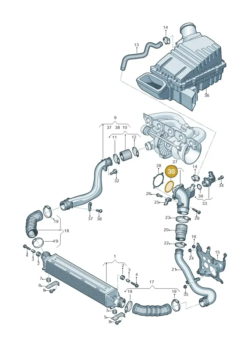 4B0409133 — Audi RS3 Sportback (2015-2016) diagram 858145800, position 30