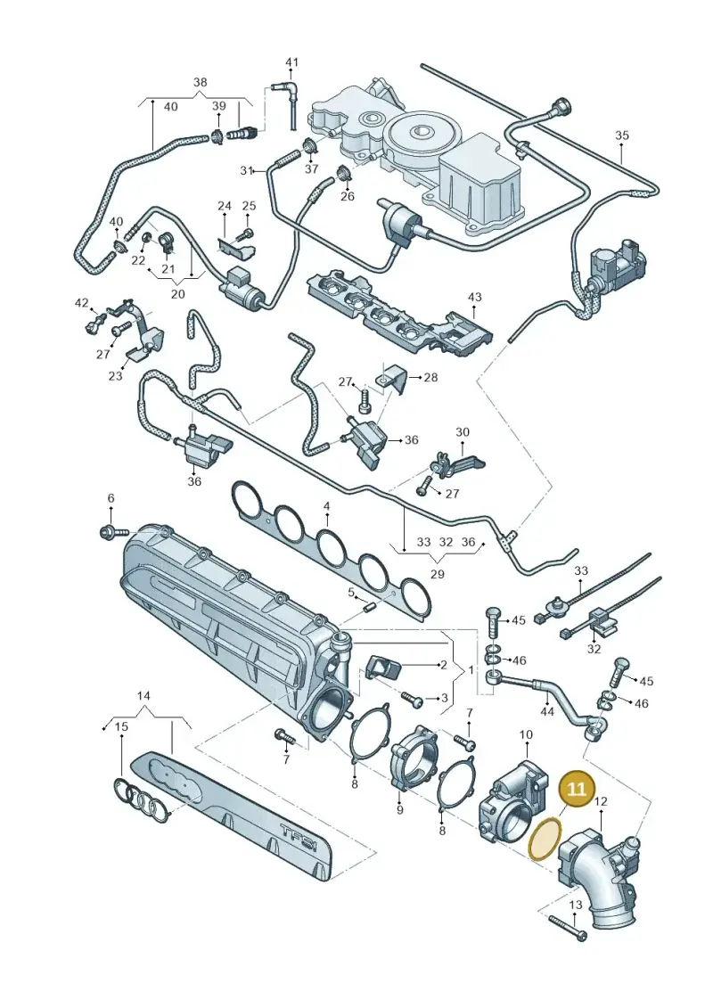 4B0409133 — Audi RSQ3 Sportback (2019-2024) diagram 898133320, position 11