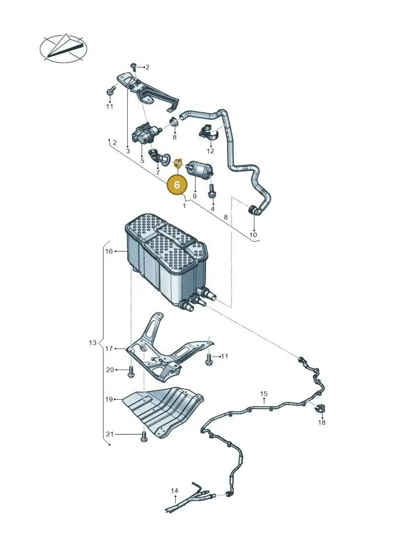 4B0422379A — Audi RS Q8 Quattro (2019-) diagram 624201030, position 6