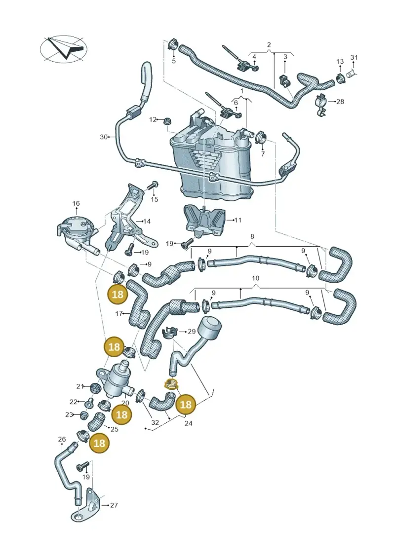 4B0422379A — Audi R8 Spyder (2015-2024) diagram 872201800, position 18