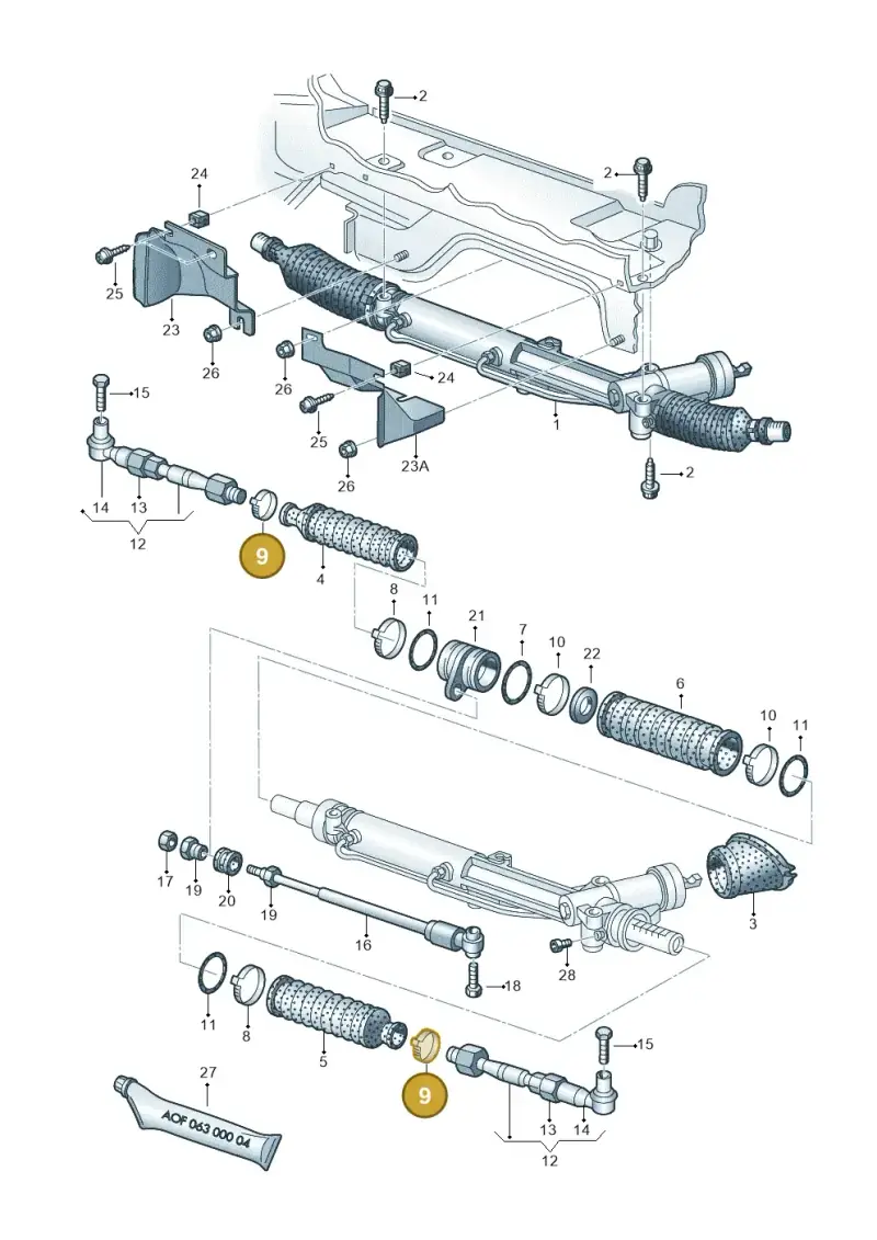 4B0422875 — Audi A4/Avant (1999-2001) diagram 218422400, position 9