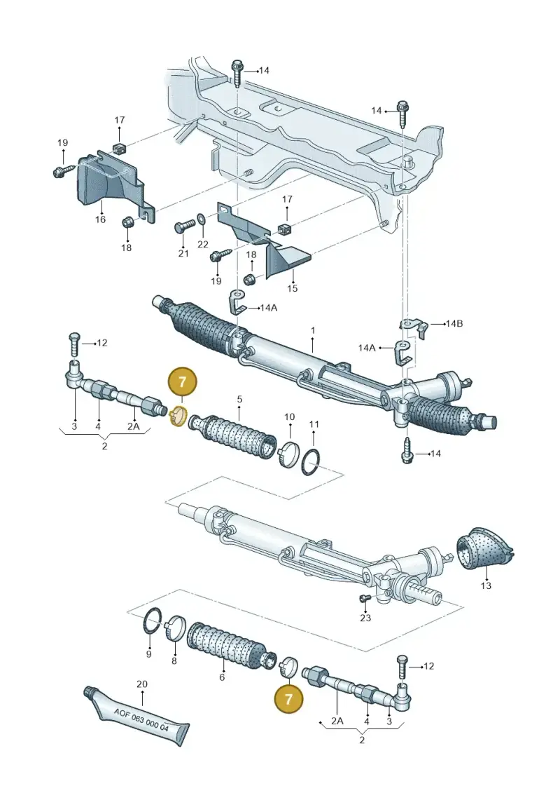 4B0422875 — Audi A4/S4 Cabrio./qu. (2002-2006) diagram 223422420, position 7