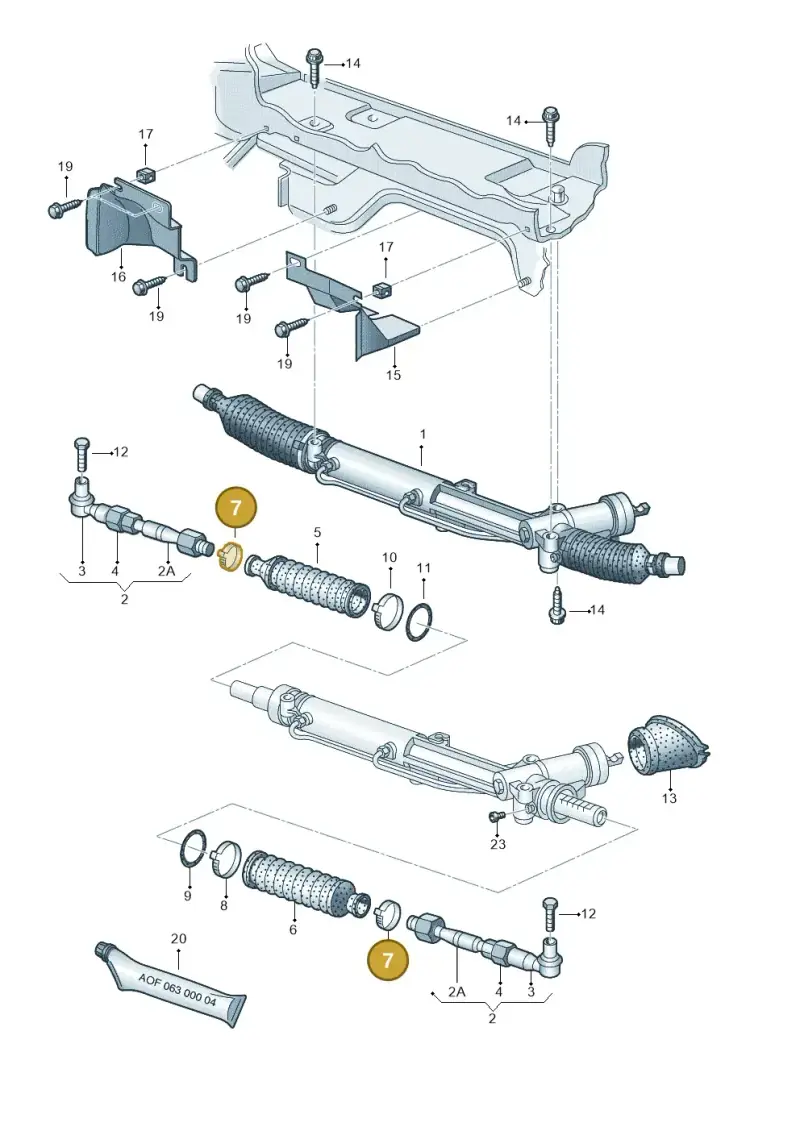 4B0422875 — Audi A4/S4/Av./qu. (2001-2004) diagram 249422420, position 7