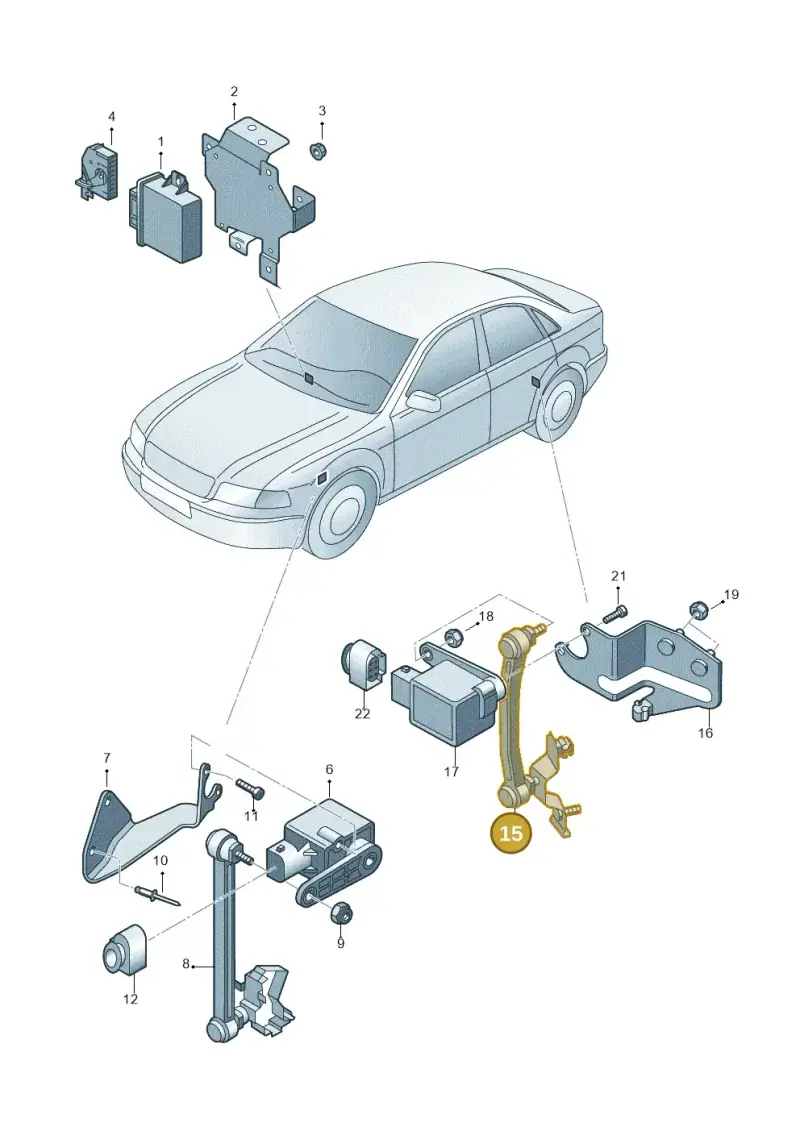 4B0505465A — Audi RS6 qu. (2003-2004) diagram 290941250, position 15