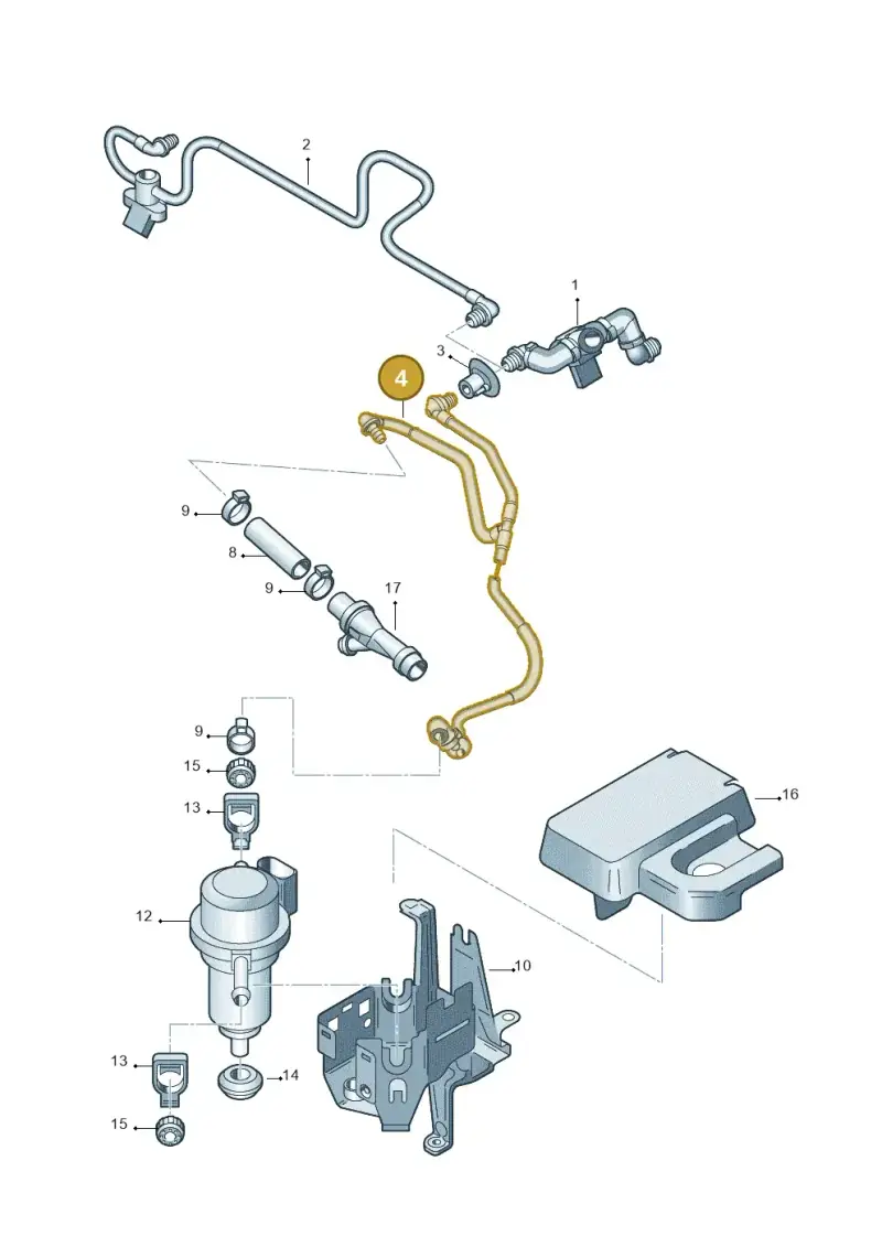 4B0611931BR — Audi A4/Avant (1999-2001) diagram 260611710, position 4