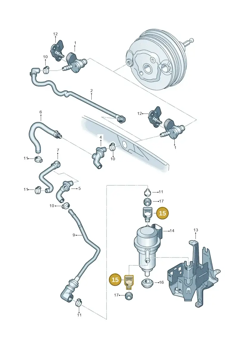 4B0614145 — Audi RS4 Cabrio qu.    08> (2007-) diagram 249611710, position 15