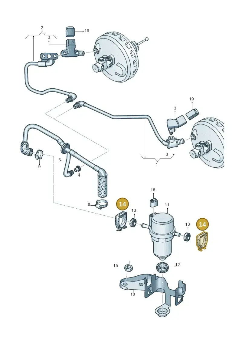 4B0614145 — Audi A5/S5 Coupe       08> (2007-) diagram 620611800, position 14