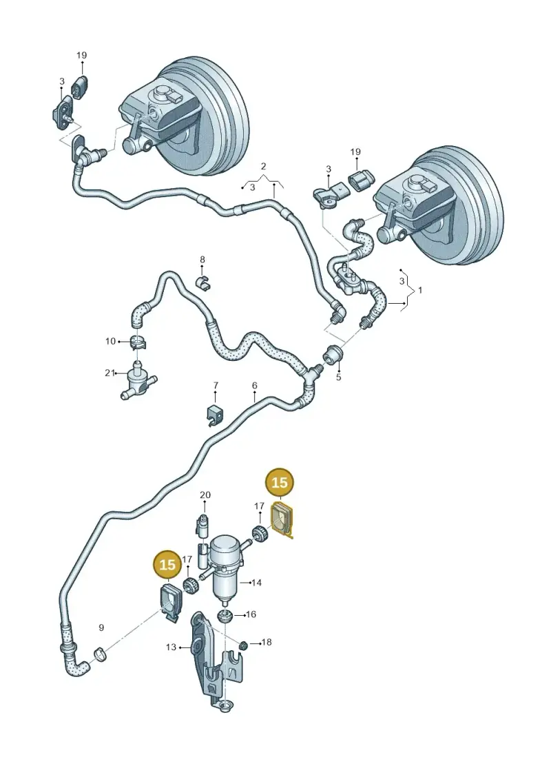 4B0614145 — Audi A8L qu. 3.0 TDI (2009-2014) diagram 696611800, position 15