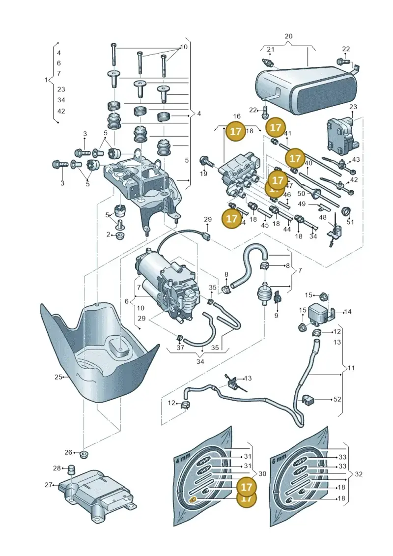 4B0616751 — Audi RS Q8 Quattro (2019-) diagram 859616350, position 17