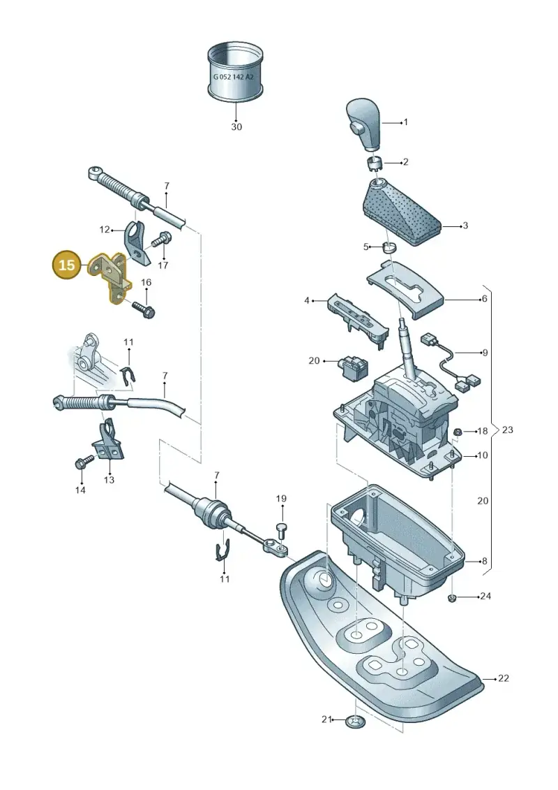 4B0713125D — Audi A6/S6/Avant/qu.   05> (2004-) diagram 448713150, position 15