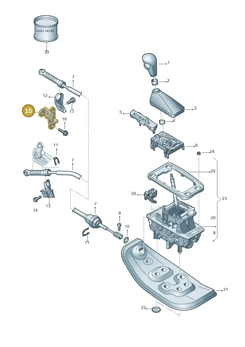 4B0713125D — Audi A6/S6/Avant/qu.   05> (2004-) diagram 448713200, position 15