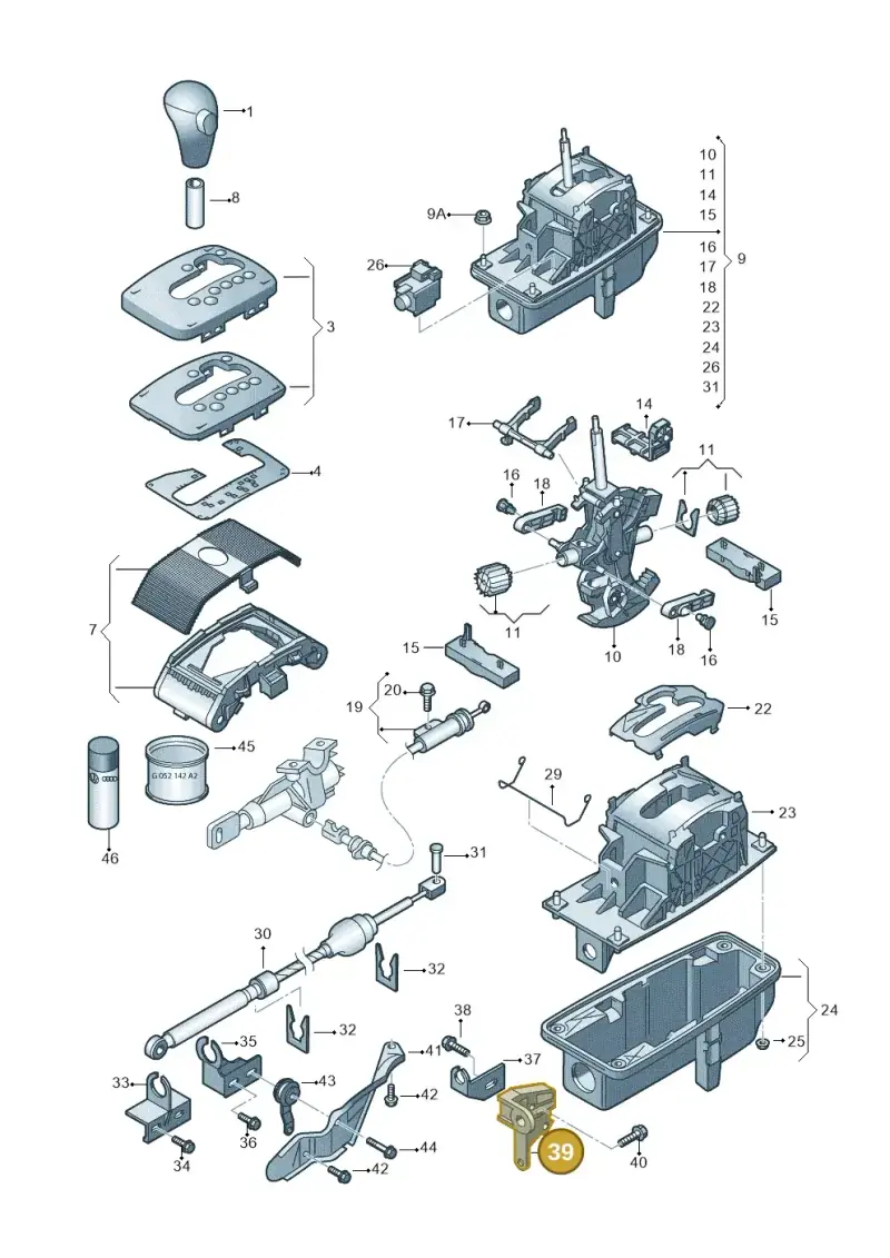 4B0713125D — Audi A4/S4/Av./qu.     05> (2005-) diagram 454713150, position 39