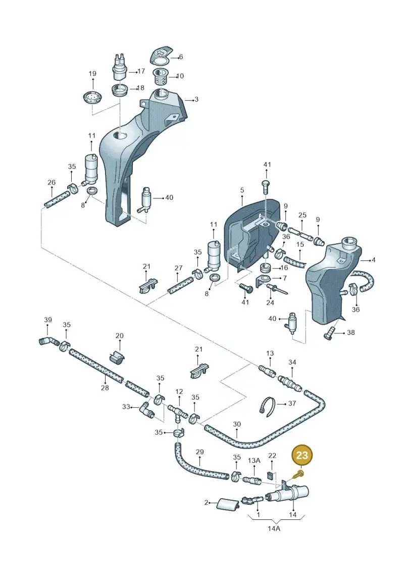 4B0807199F — Audi RS4 AV. QU. (2000-2001) diagram 195955300, position 23