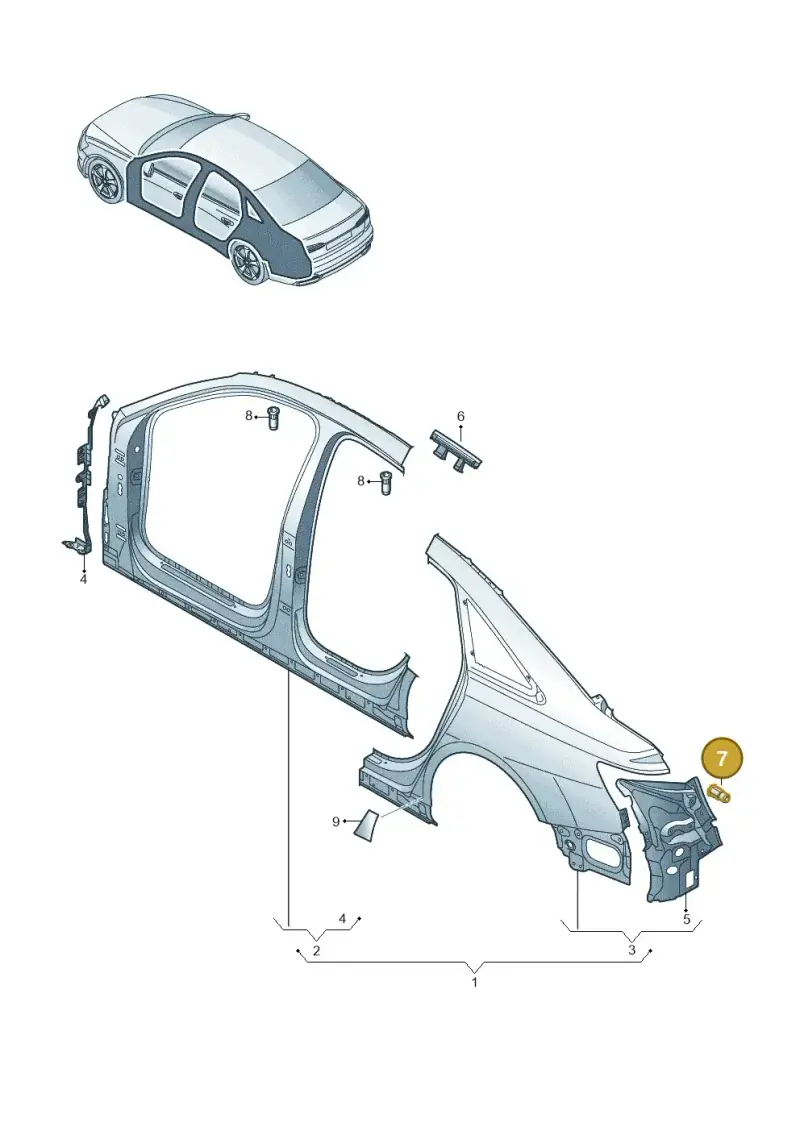 4B0837491B — Audi A6 2.0 (2018-) diagram 430809050, position 7