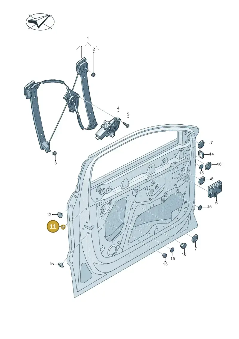 4B0837491B — Audi Q8 e-tron (2018-2020) diagram 586837060, position 11