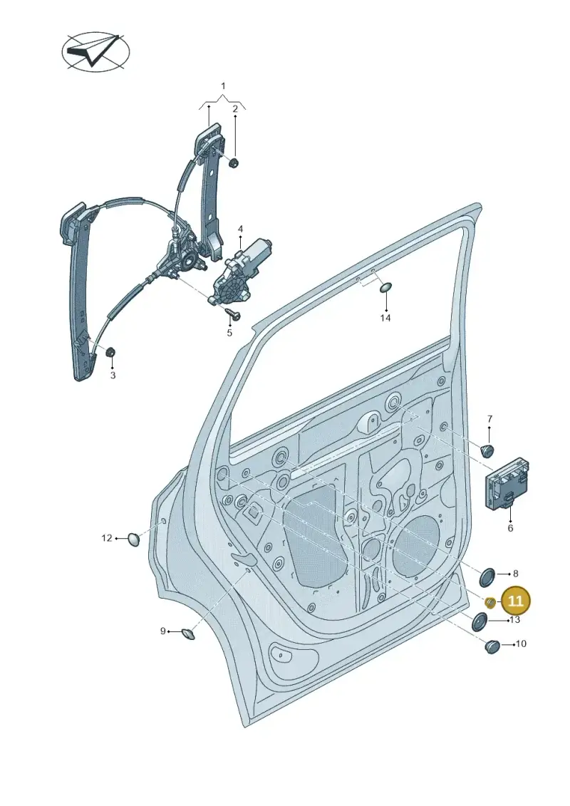 4B0837491B — Audi Q8 e-tron (2018-2020) diagram 586839060, position 11