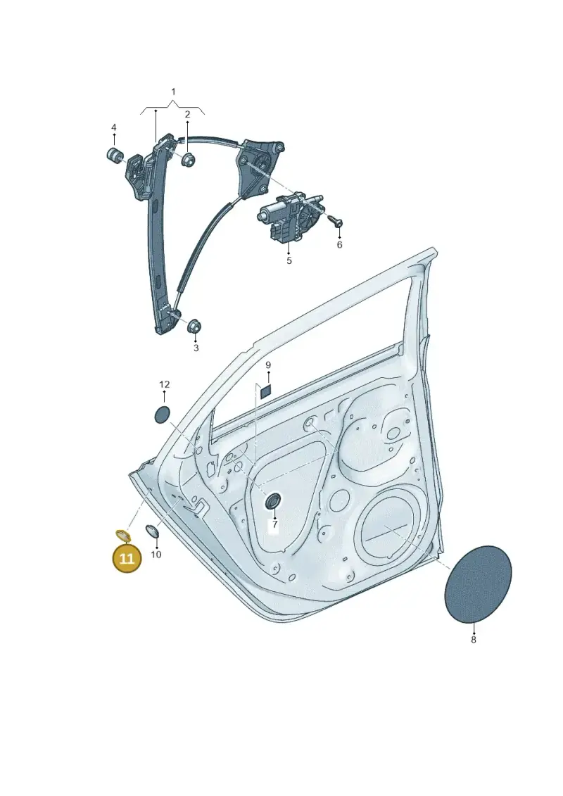 4B0837491B — Audi A1 sportback 1.0 (2018-) diagram 592839060, position 11