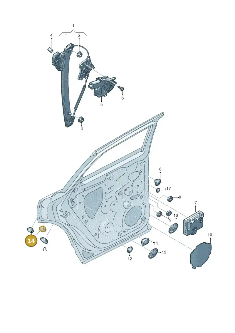 4B0837491B — Audi RSQ3 Sportback (2019-2024) diagram 597839060, position 14