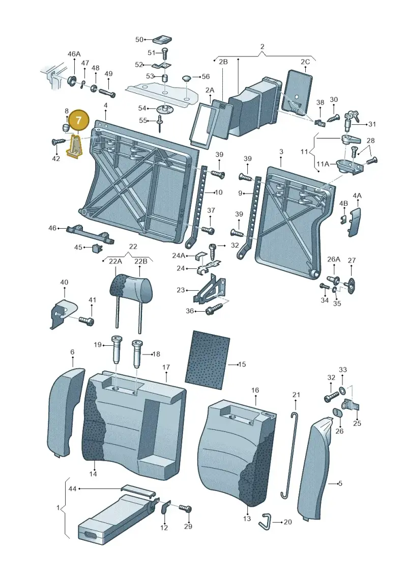 4B0885733C — Audi RS6 qu. (2003-2004) diagram 219885700, position 7