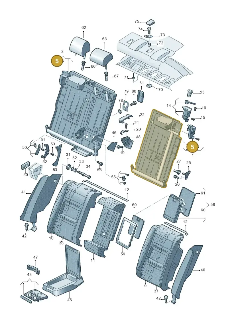 4B0885733C — Audi A6 2.7 TDI (2008-2011) diagram 448885700, position 5