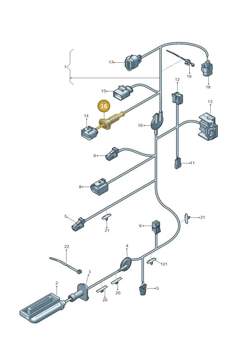 4B0906102 — Audi A6 qu. 3.0 tdi (2014-2018) diagram 711972370, position 16