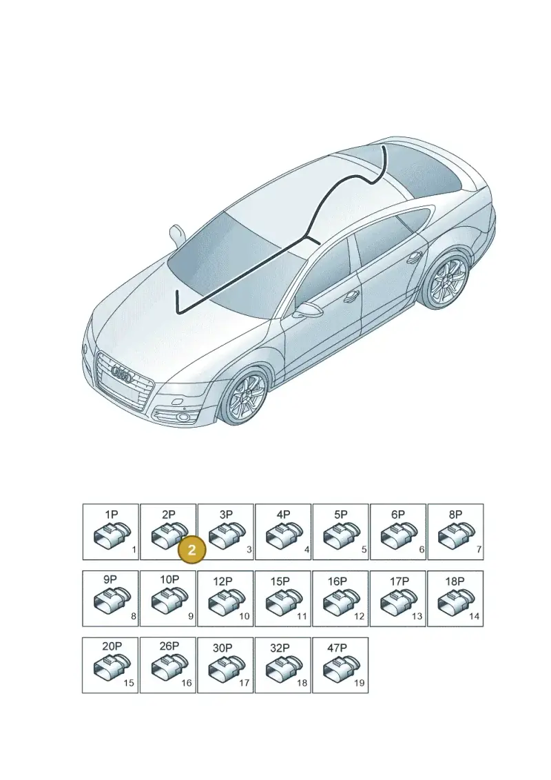 4B0906102 — Audi A7 Sportback (2014-2018) diagram 788971850, position 2