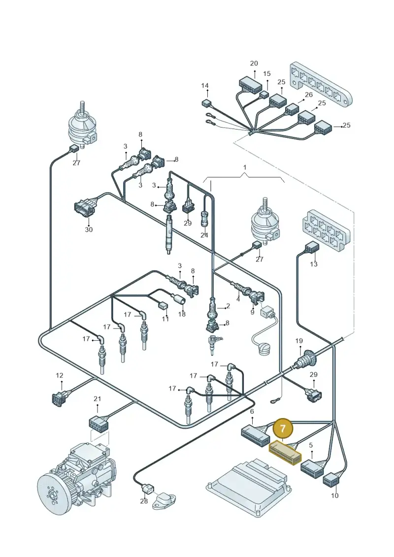 4B0906232 — Audi A4/Avant (1999-2001) diagram 260971550, position 7