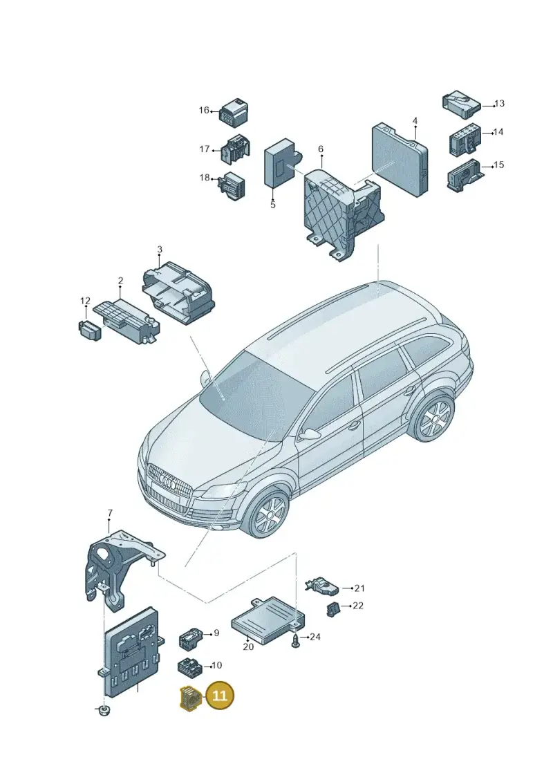 4B0906232 — Audi Q7                07> (2006-) diagram 493907000, position 11
