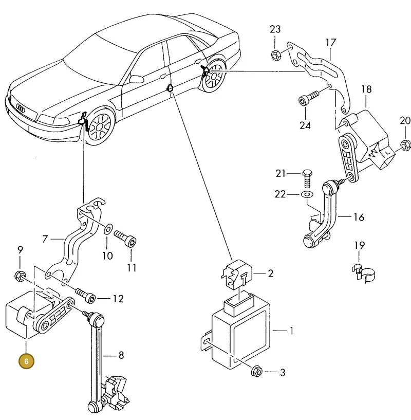 4B0907503 — Audi A8 quattro (1999-2002) diagram 152941250, position 6