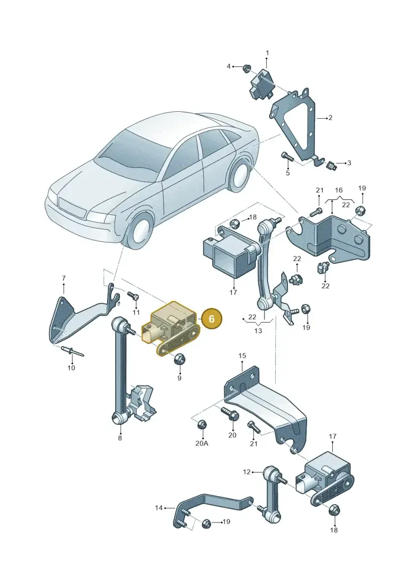 4B0907503 — Audi A6/Wagon/quattro (2001-2004) diagram 260941250, position 6