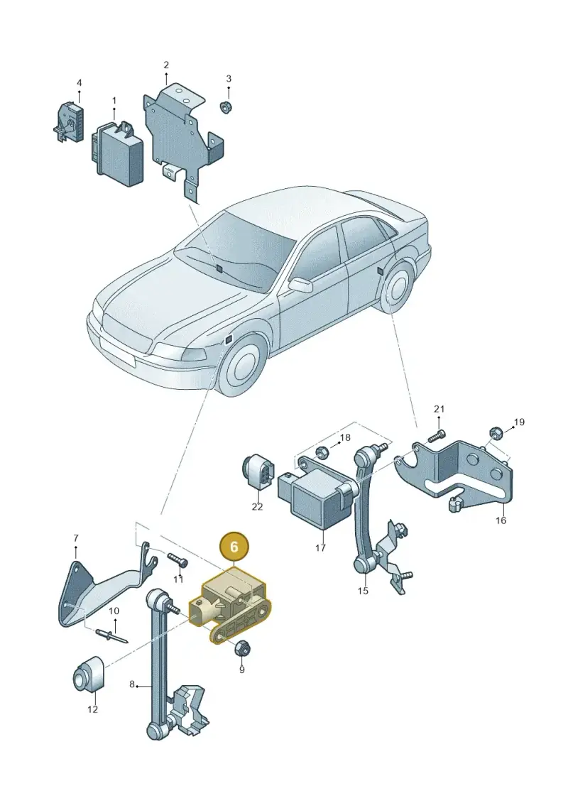 4B0907503 — Audi RS6 qu. (2003-2004) diagram 290941250, position 6