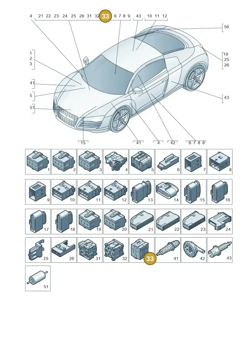 4B0937527 — Audi R8 qu. 5.2 (2012-2015) diagram 752971790, position 33