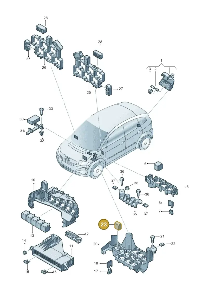 4B0955531E — Audi A2 (2000-2005) diagram 248937000, position 23