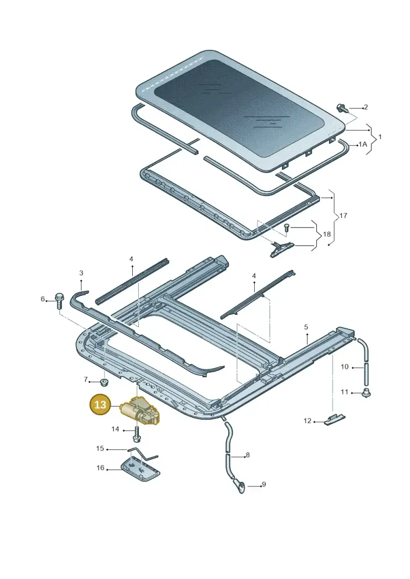 4B0959591K — Audi A3 Sportback (2008-2013) diagram 412877100, position 13